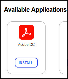 Image showing Install option for an available app.